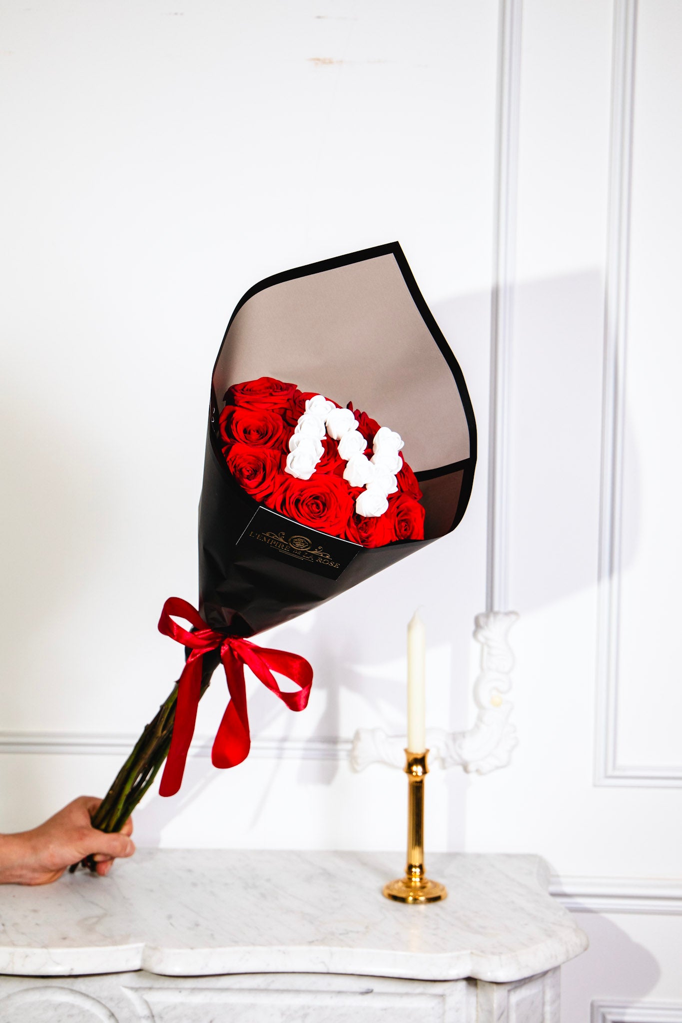 Bouquet of Initials - Fresh Roses