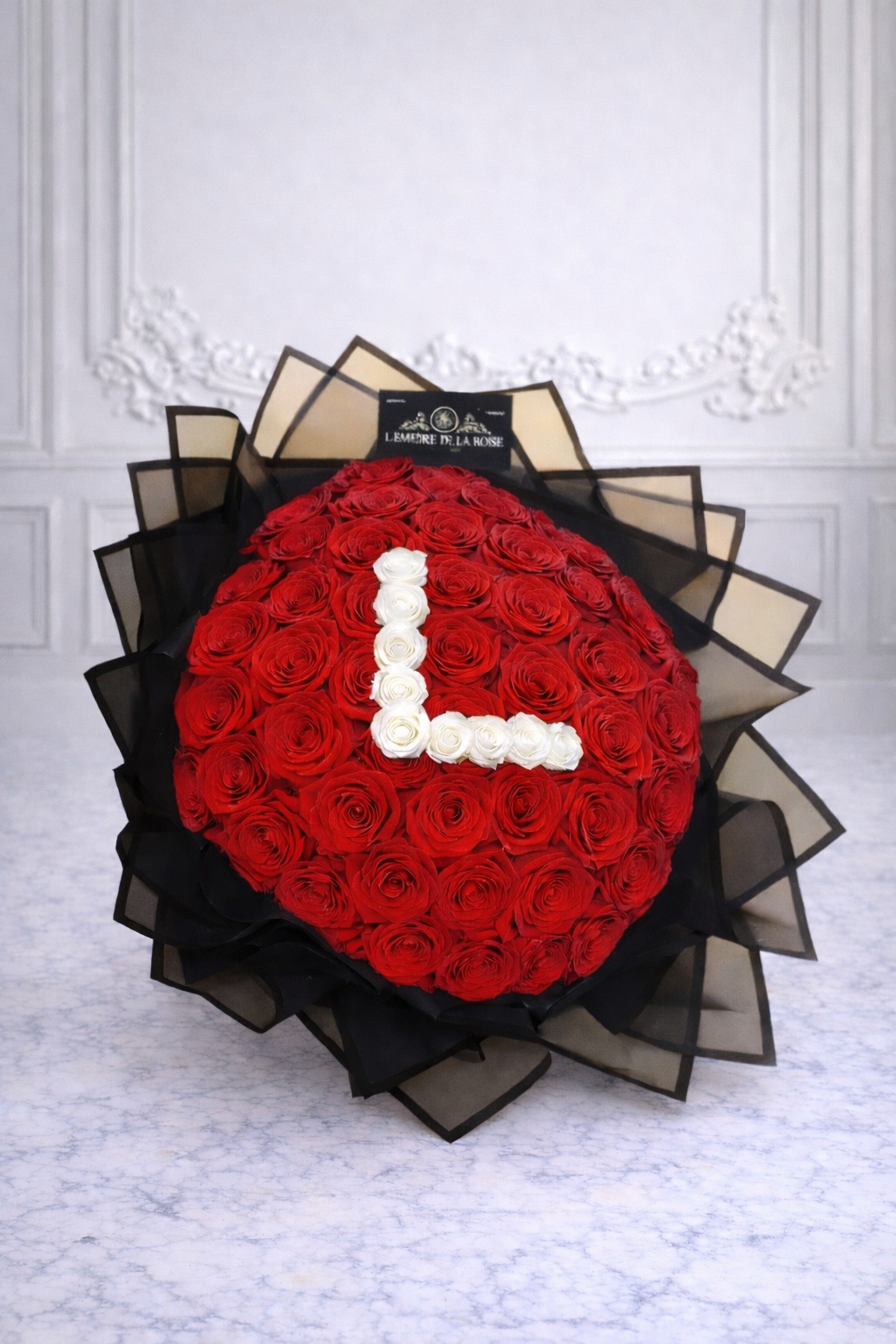 Bouquet of Initials - Fresh Roses