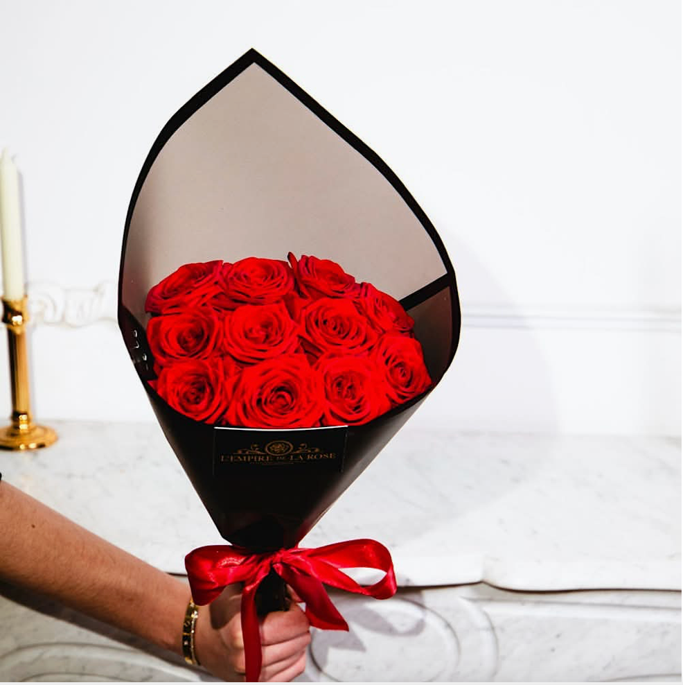 Bouquet de 11 roses rouges fraîches