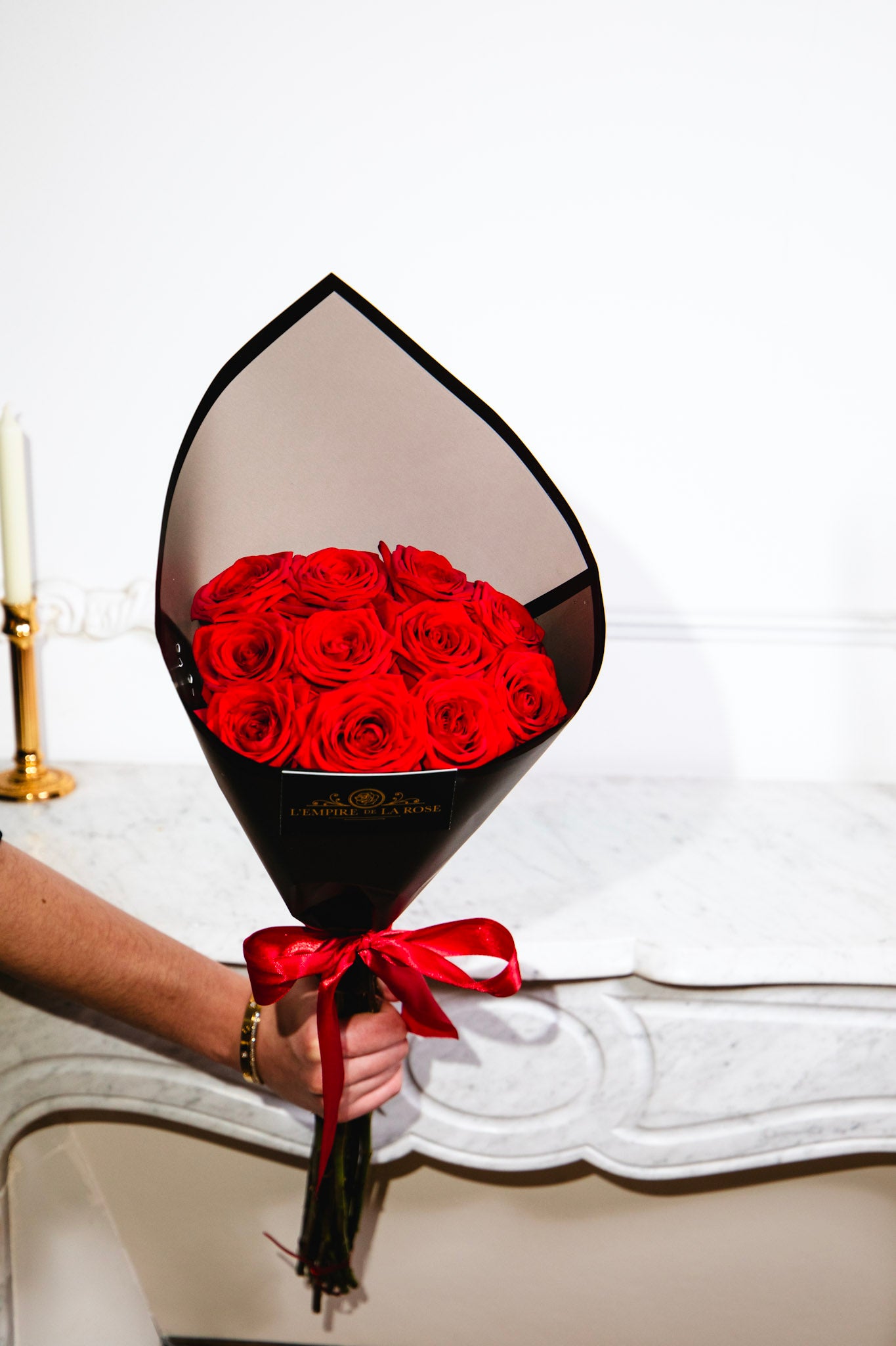 Bouquet of fresh red roses